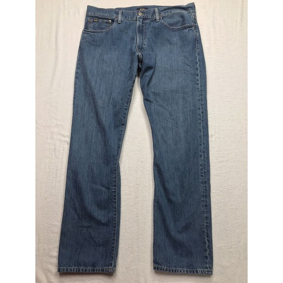 POLO Ralph Lauren Hampton Selvedge Jeans Men 34/32 (36x32 actual) Light Wash (2) - Picture 1 of 16